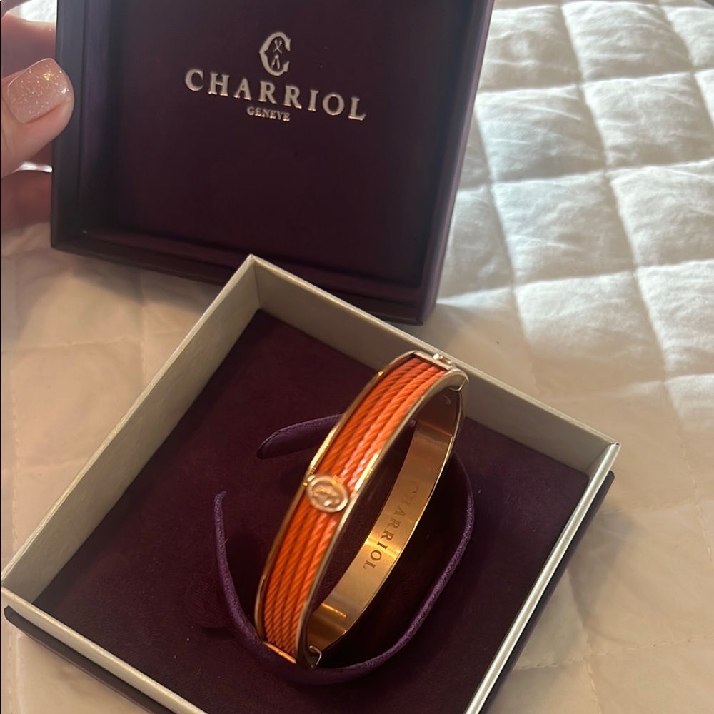 Charriol Gold Bangle Bracelet - Picture 1 of 15
